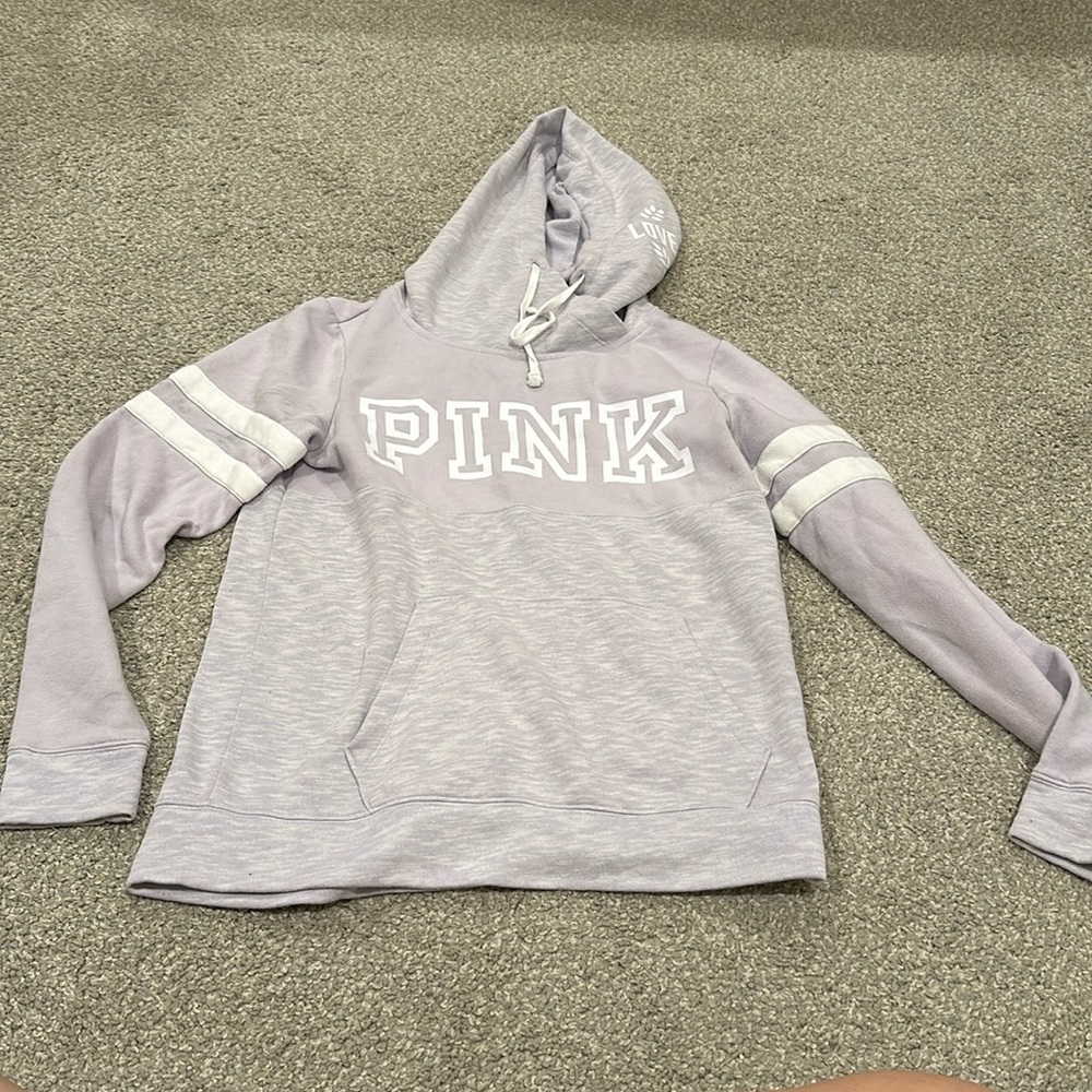 VS Pink lavender purple Xs hoodie has blemishes, priced to sell